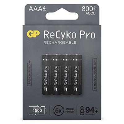 GP ReCyko+ PRO 4 batterijen AAA Micro accu, 2900434360001