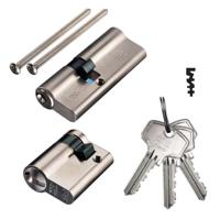 DOM Plura gelijksluitende combinatieset à 2 cilinders SKG2 1x30-30mm en 1x0-30mm - thumbnail