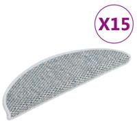 VidaXL Trapmatten zelfklevend 15 st sisal-look 56x17x3 cm blauw - thumbnail