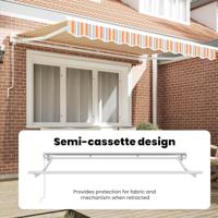 VidaXL Inklapbaar zonnescherm blauw en oranje 350 x 200 cm - thumbnail