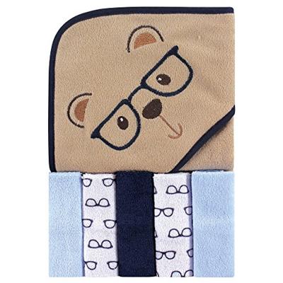 Luvable Friends Handdoek met capuchon en 5 wasbeurten, meisje Fox