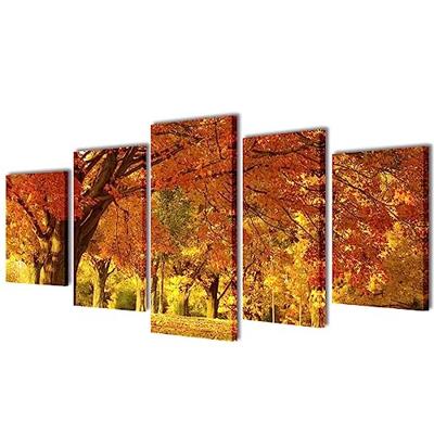 VidaXL Canvas muurdruk print set esdoorn 200 x 100 cm VidaXL Canvas muurdruk print set esdoorn 200 x 100 cm