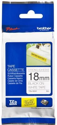 Labeltape extra sterk klevend Brother TZe, TZ TZe-S241 PET Tapekleur: Wit Tekstkleur:Zwart 18 mm 8 m Labeltape extra sterk klevend Brother TZe, TZ TZe-S241 PET Tapekleur: Wit Tekstkleur:Zwart 18 mm 8 m