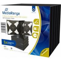 MediaRange BOX34-4 CD-doosje Jewel case 4 schijven Zwart - thumbnail