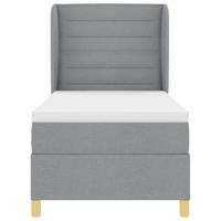 Boxspringbed met Matras Donkergrijs 90x190 cm Lichtgrijs - thumbnail