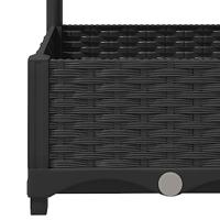 Plantenbak met latwerk 120x40x121,5 cm polypropeen zwart - thumbnail