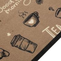 VidaXL Keukenmat wasbaar ochtendprint 45x150 cm fluweel bruin - thumbnail