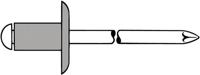 Gesipa blindklinknagel blind rivet5x12 k14 a-leg m.gr.setzkoepfen - thumbnail