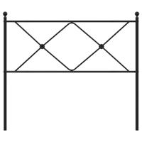 Hoofdbord 100 cm metaal zwart - thumbnail
