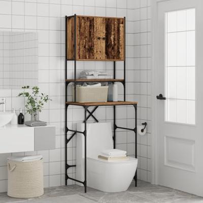 Wasmachinekast Oud hout 68 x 48,5 x 194 cm 1 x Wasmachinekast - thumbnail