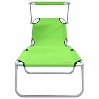 Ligstoel 2-persoon 2 pcs Groen 58 x 188 x 77cm Stof - thumbnail