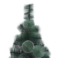 VidaXL Kunst kerstboom met verlichting met 300 led groen 180 cm pet - thumbnail