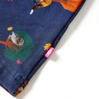 Kinderrokje dierenprint 140 marineblauw - thumbnail