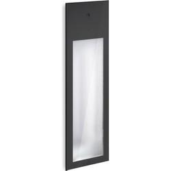 Sunshower Pure Black infrarood inbouwapparaat 19.9x61.9x10cm half body 1250watt zwart/aluminium 80063