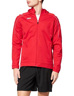 JAKO 6850 Jas Met Kap Classico - Rood - XL