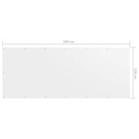 VidaXL Balkonscherm 120x300 cm oxford stof wit - thumbnail