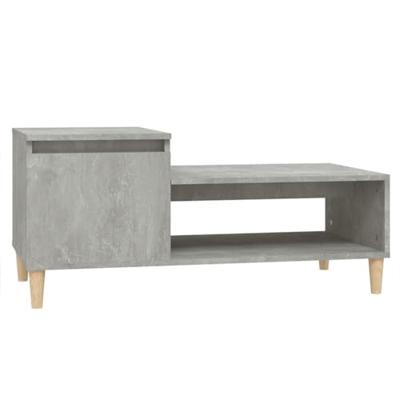 Salontafel 100x50x45 cm bewerkt hout betongrijs