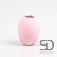 Season Inspired Decoration Vaas ei 7.5x7.5x10cm roze - thumbnail