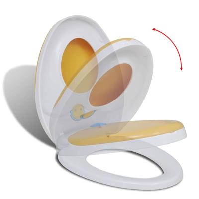VidaXL Toiletbril voor volwassenen/kinderen soft-close wit en geel VidaXL Toiletbril voor volwassenen/kinderen soft-close wit en geel