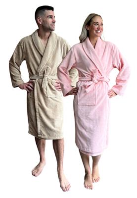 Hotel badjassen unisex - 2 kleuren-l/xl-zand
