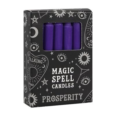 Magic Spell Kaarsen Welvaart (Paars - 12 stuks)