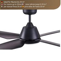 Lucci AIR Aria Plafondventilator 68 W (Ø x h) 122 cm x 33 cm Zwart Met afstandsbediening - thumbnail