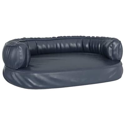 VidaXL Hondenmand ergonomisch schuim 60x42 cm kunstleer donkerblauw VidaXL Hondenmand ergonomisch schuim 60x42 cm kunstleer donkerblauw