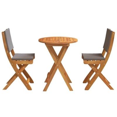 Bistroset 3 pcs Bruin Massief acaciahout