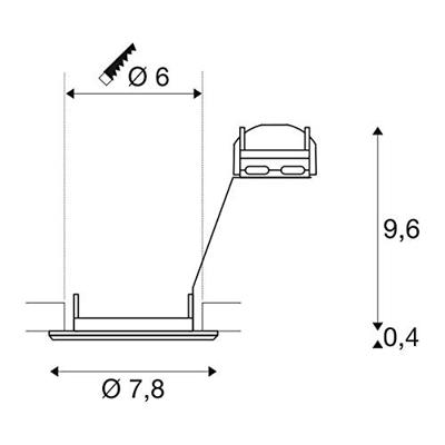SLV Plafond inbouwspotPika wit - 1000714