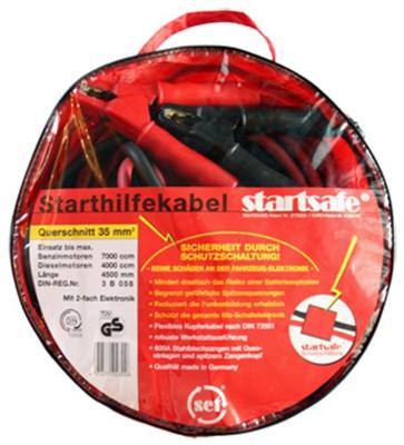 SET® SKS35 Startkabels 35 mm² Koper 4.50 m Met geïsoleerde accuklemmen, Met plaatstaal-tangen