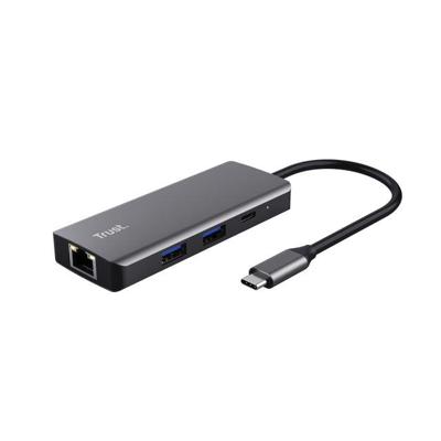 Trust DALYX 6-IN-1 MULTIPORT ADAPTER USB-C dockingstation Geschikt voor merk (dockingstation): Universeel