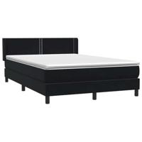 Boxspring met matras fluweel zwart 140x210 cm - thumbnail