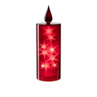 Leonardo Stella Kaarslamp met ledverlichting rood 27 cm - thumbnail