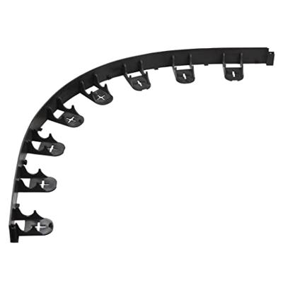 NATUUR Turftrim van polypropyleen en polyethyleen - 16 ankers - H 4,5 x (4 x L100) cm - Zwart