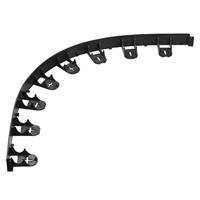 NATUUR Turftrim van polypropyleen en polyethyleen - 16 ankers - H 4,5 x (4 x L100) cm - Zwart - thumbnail