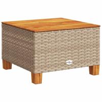 7-delige Loungeset met kussens poly rattan beige - thumbnail