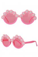 Roze Zonnebril Bloemen Volwassenen - thumbnail