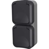 Dubbel stopcontact - QUARX - Aqua Pro - Buiten, verticaal, IP55, 250V, 16A - thumbnail