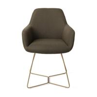 Jesper Home Eetkamerstoel 'Hiroo' Beehive Gold, kleur Jungle Jewel - thumbnail