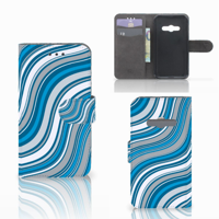 Samsung Galaxy Xcover 3 | Xcover 3 VE Telefoon Hoesje Waves Blue - thumbnail