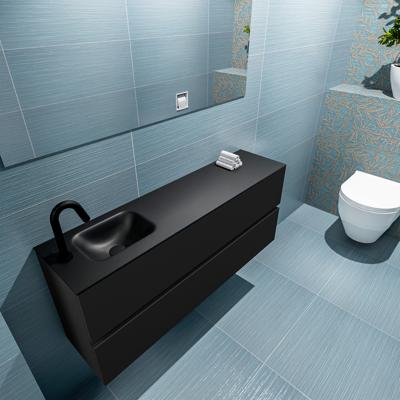 MONDIAZ ADA 120cm toiletmeubel urban. LEX wastafel urban links 1 kraangat