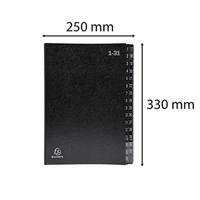 Exacompta sorteermap Ordonator 32 vakken met tabs 1-31, zwart - thumbnail