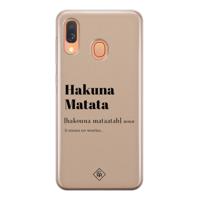 Samsung Galaxy A40 siliconen hoesje - Hakuna matata - thumbnail
