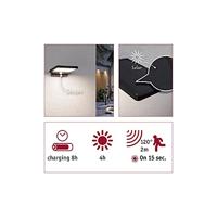Paulmann 95393 Solveig Wandlamp op zonne-energie 4 W Warmwit Zwart - thumbnail