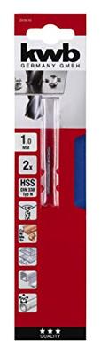 kwb 209610 HSS Spiraalboor 1 mm Gezamenlijke lengte 34 mm DIN 338 Cilinderschacht 2 stuk(s) kwb 209610 HSS Spiraalboor 1 mm Gezamenlijke lengte 34 mm DIN 338 Cilinderschacht 2 stuk(s)