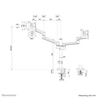 Neomounts DS60-425BL2 Monitorarm 17-27" - ruimtebesparend - thumbnail