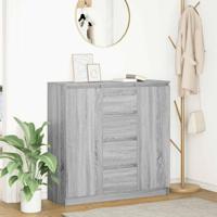 Dressoir met lades 100,5x35x98,5 cm spaanplaat grijs Sonoma - thumbnail