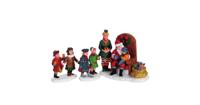 Lemax visiting santa s/3 kerstdorp figuur type 6 Caddington Village 2006 - thumbnail
