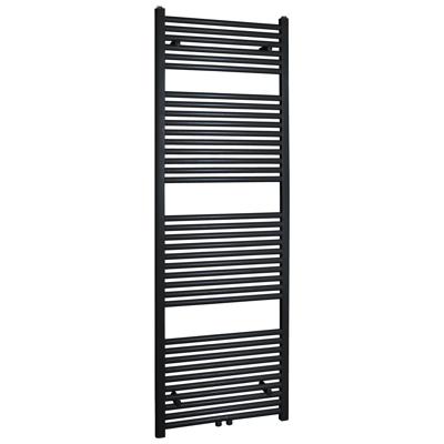 AQS Sierradiator Elvira 60x181 cm Middenonder Aansluiting Mat Zwart Boss & Wessing
