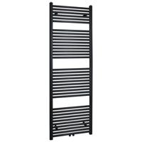 AQS Sierradiator Elvira 60x181 cm Middenonder Aansluiting Mat Zwart Boss & Wessing - thumbnail